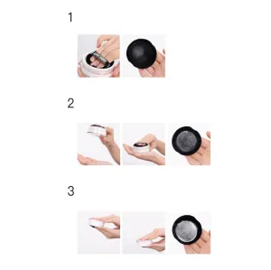 1 PC John Jeff Powder John Jeff Setting Powder, Oil Control Clear Light Makeup Loose Foundation Pure Ingredient Powder With Puff & Mini Brush (Clear, 8g)