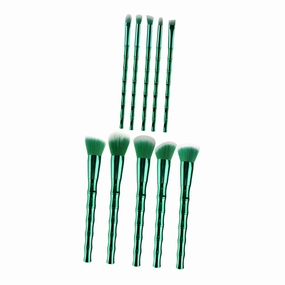 10pcs Makeup Brush Kit Cosmetic Brushes for Face Powder Contouring Blending Smooth Handles for Daily for Teens Festivals