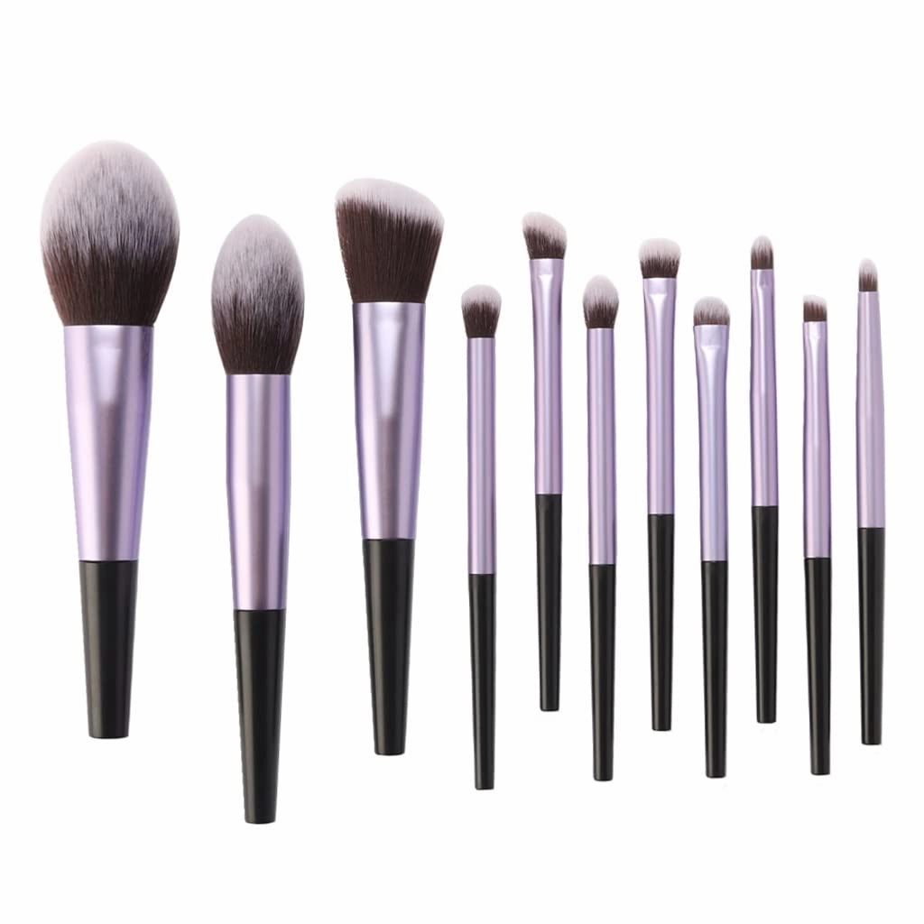 11pcs Makeup Brushes Sets Tools Cosmetic Powder Contour Blush Lip Eyeshadow Concealer Facial Foundation Brush Kit