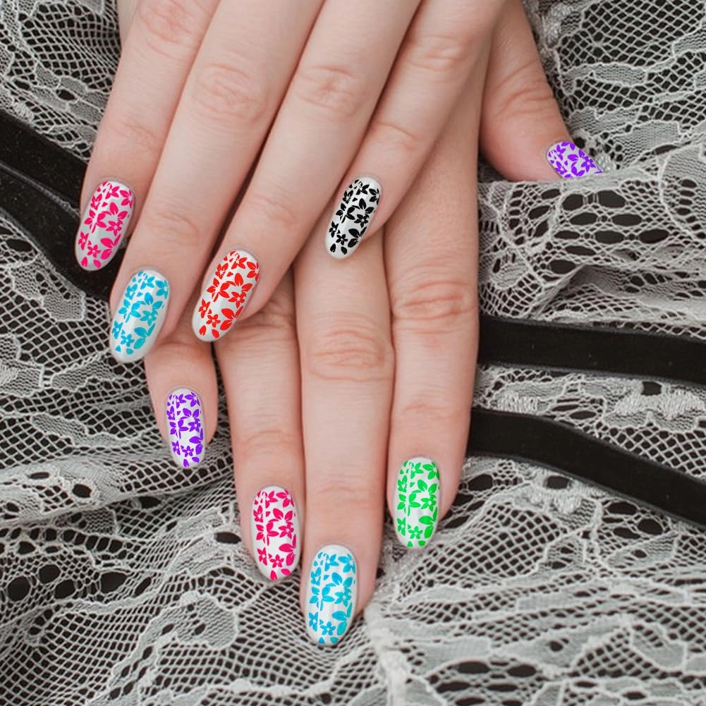12PCS Nail Art Foil Glue Gel, Nail Stickers Nail Foil Glue for Nails, Nail Stencil Glue Nail Art Foil Transfer Gel UV LED Lamp Required Nail Art DIY Home And Salon Use