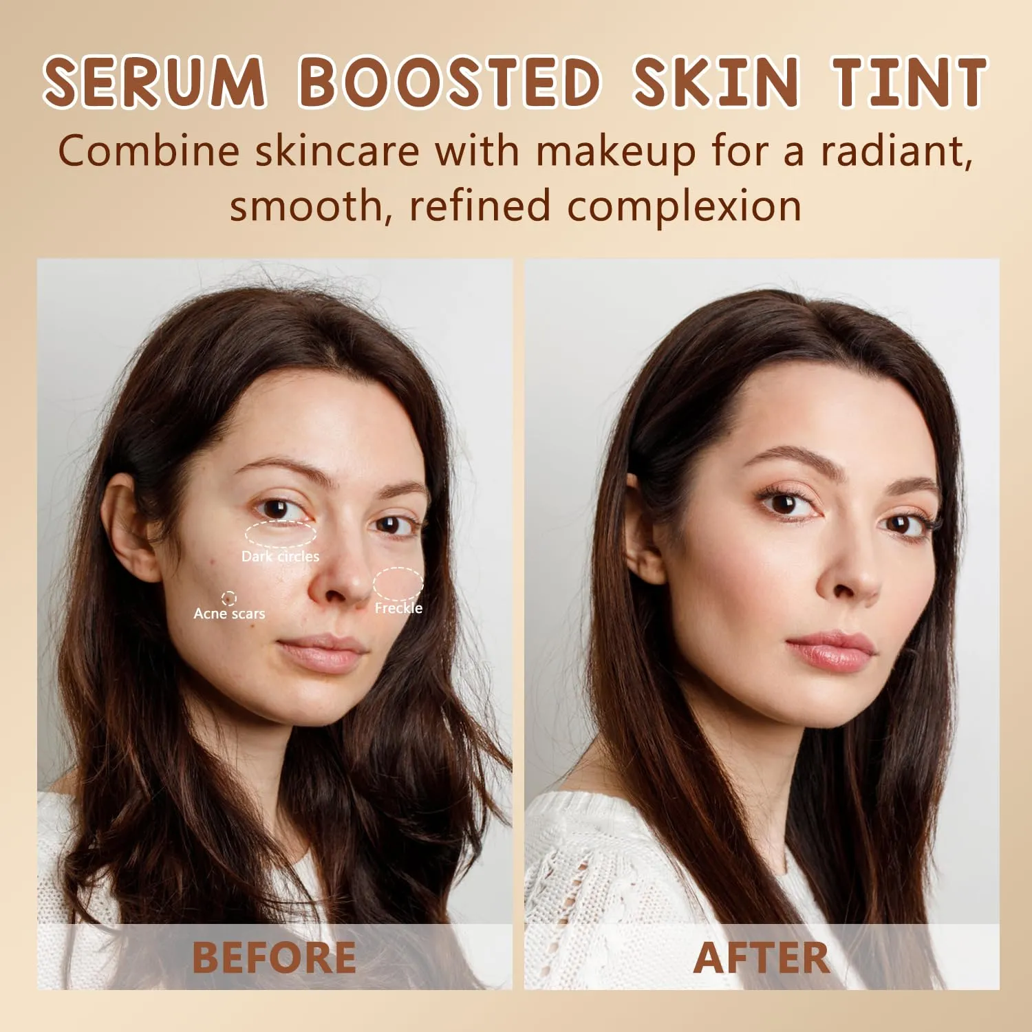2Pcs Foundation Stick Beauty Balm Serum Boosted Skin Tint, Solid Tinted Moisturizing Serum Contour Stick Foundation Face for Women, Hydrates, Natural Finish Makeup (#1, 1)