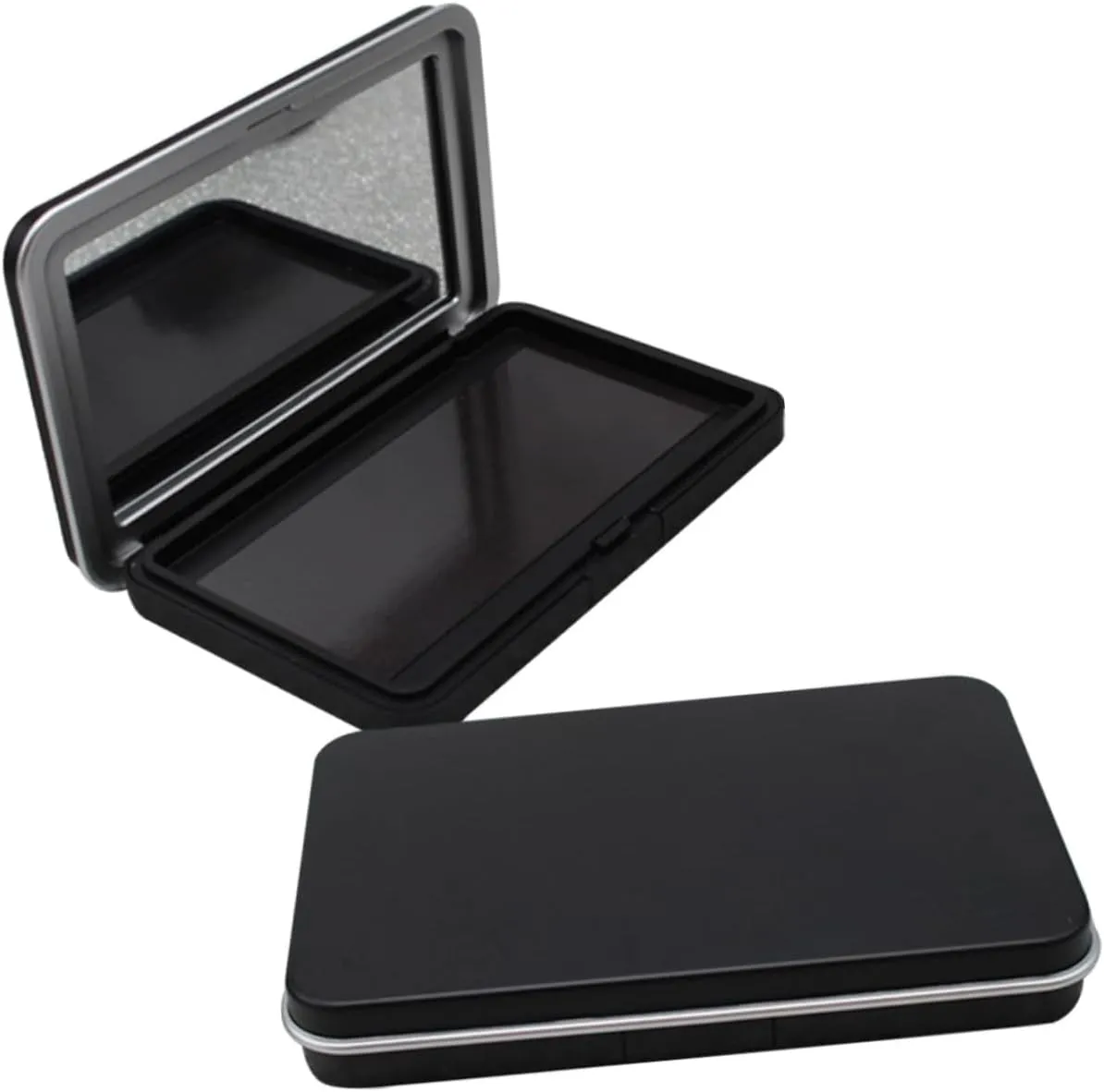 2pcs Portable Eyeshadow Makeup Cases Eyeshadow Packaging Containers with Inlaid Mirror Lightweight Design for Travel for Women and Girls