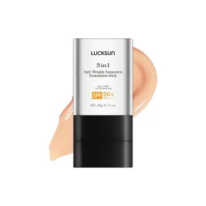 3-in-1 Anti-Wrinkle   Broad Spectrum SPF 50 Foundation Stick - Full Coverage, Flawless Finish, Lightweight Liquid Texture (#002, 0.71 Fl Oz (Pack of 1))