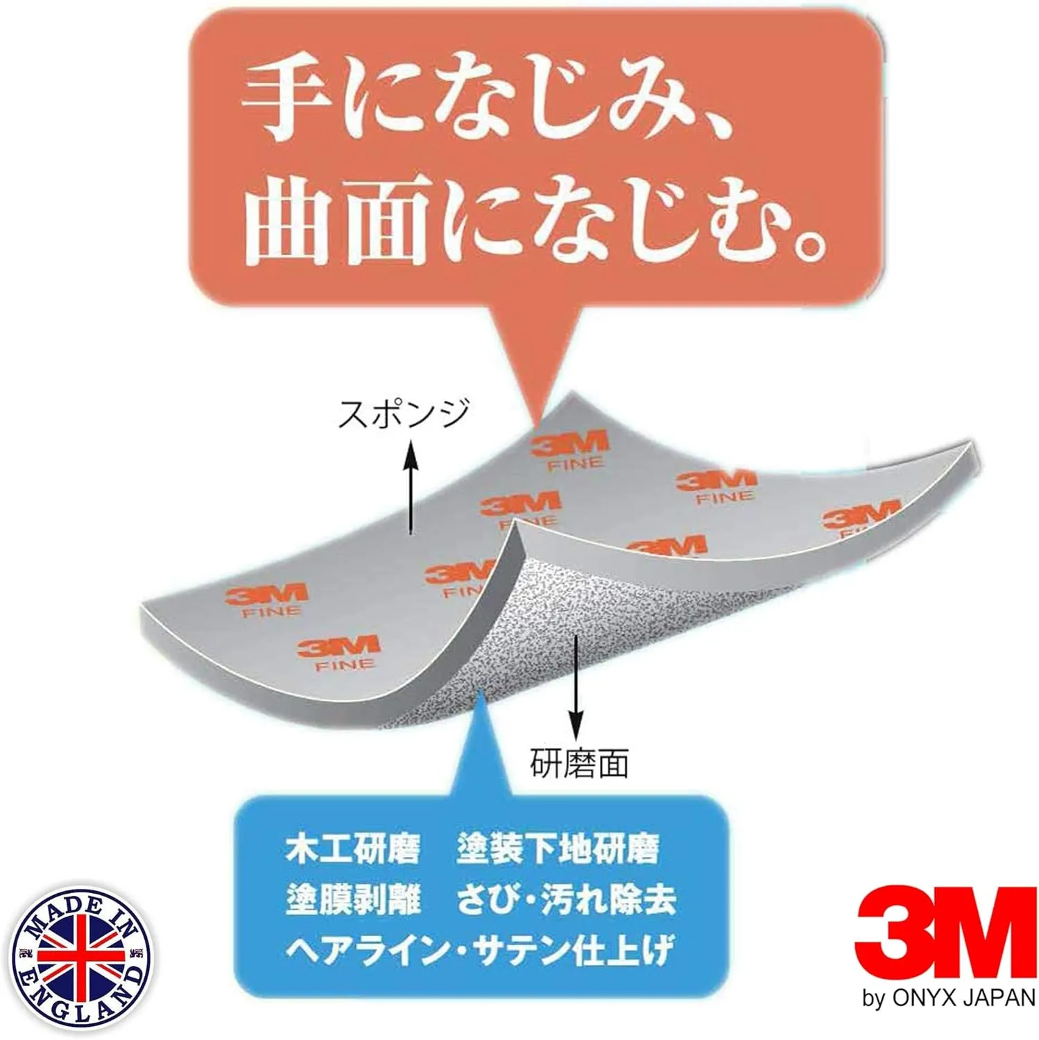 3M Softback Sanding Sponge 02604, 4 1/2 x 5 1/2 in, Fine Grit, Fast Cutting, Gray, 20 Pack