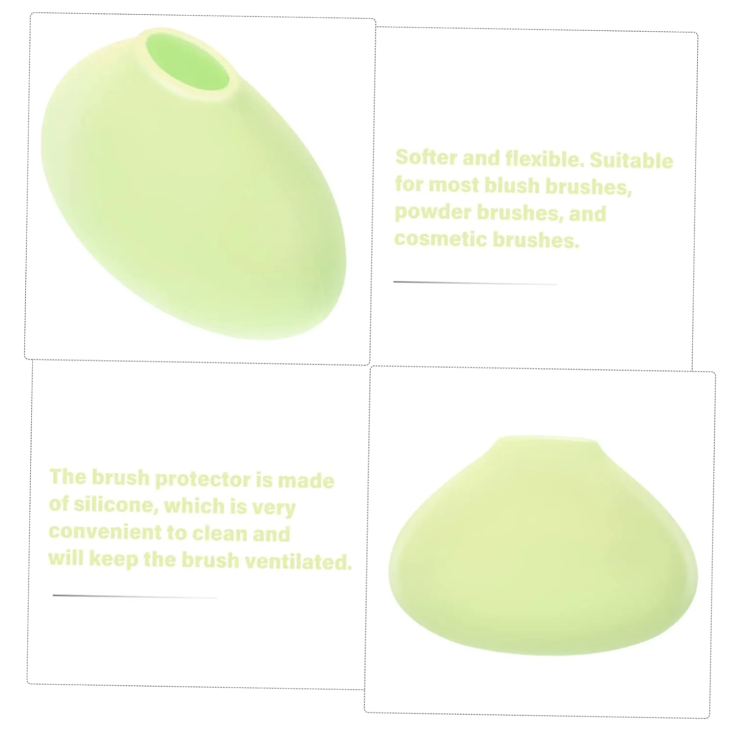 5pcs Silicone Makeup Brush Reusable Protector for Blush Brushes Flexible Storage Organizer for Travel Home Use