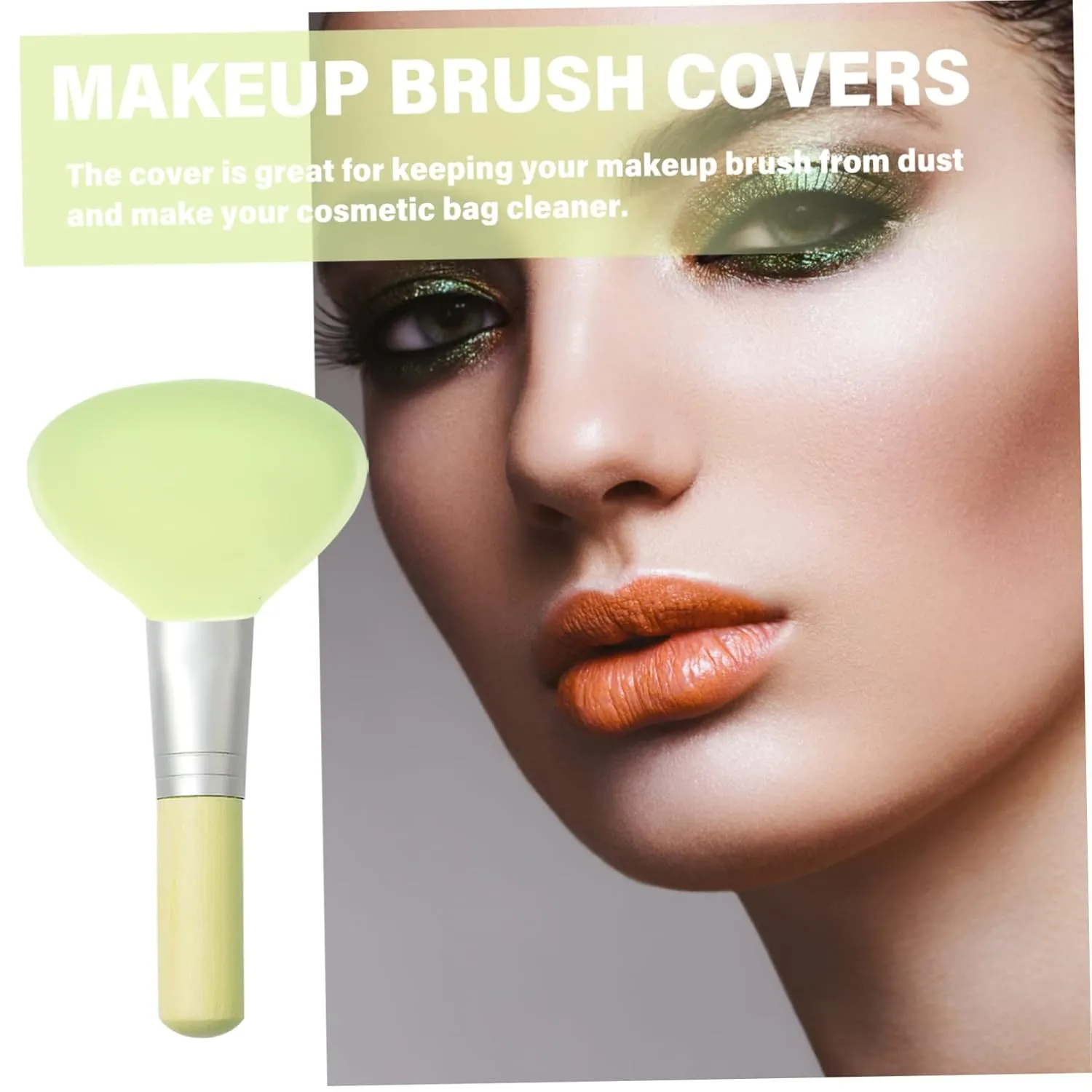 5pcs Silicone Makeup Brush Reusable Protector for Blush Brushes Flexible Storage Organizer for Travel Home Use