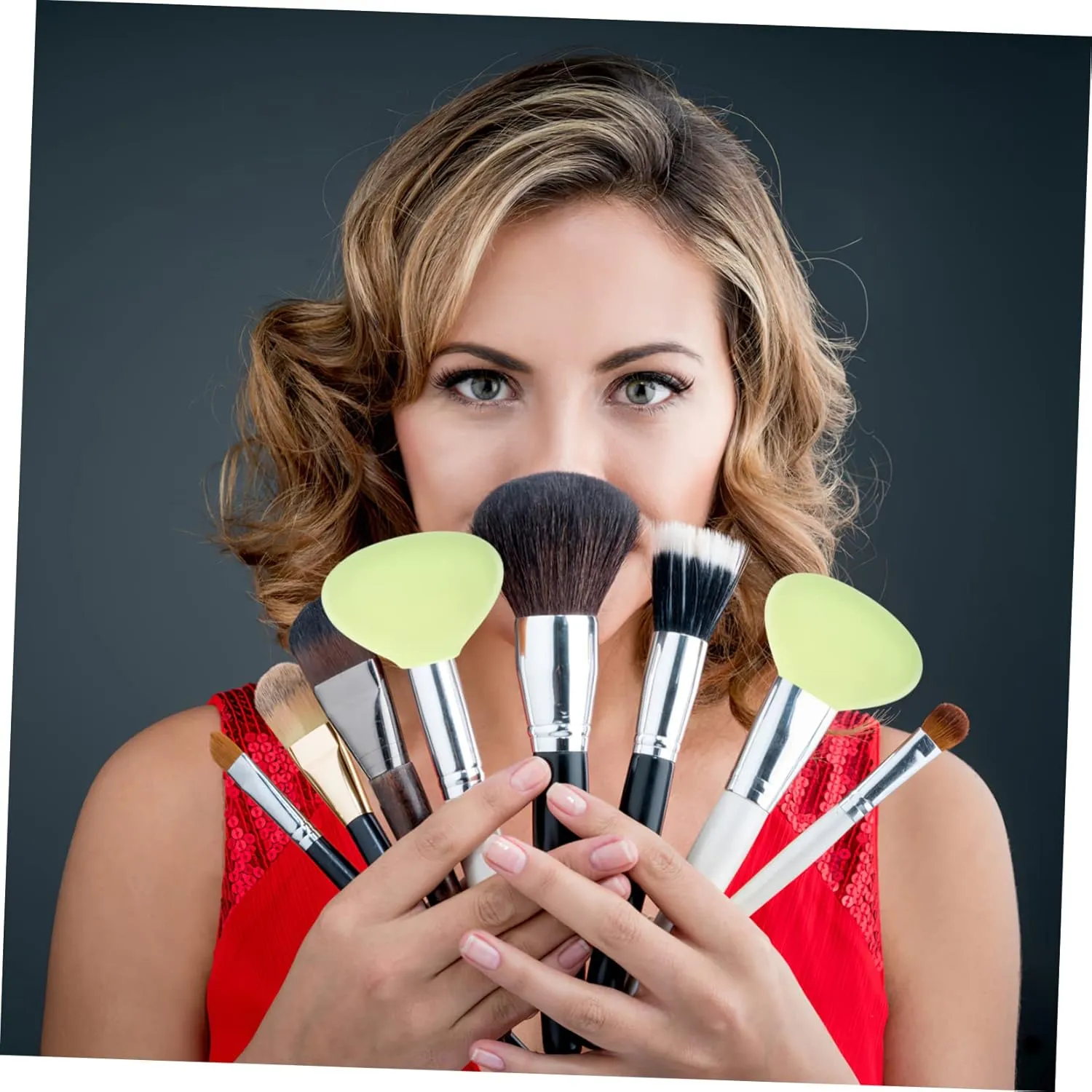 5pcs Silicone Makeup Brush Reusable Protector for Blush Brushes Flexible Storage Organizer for Travel Home Use