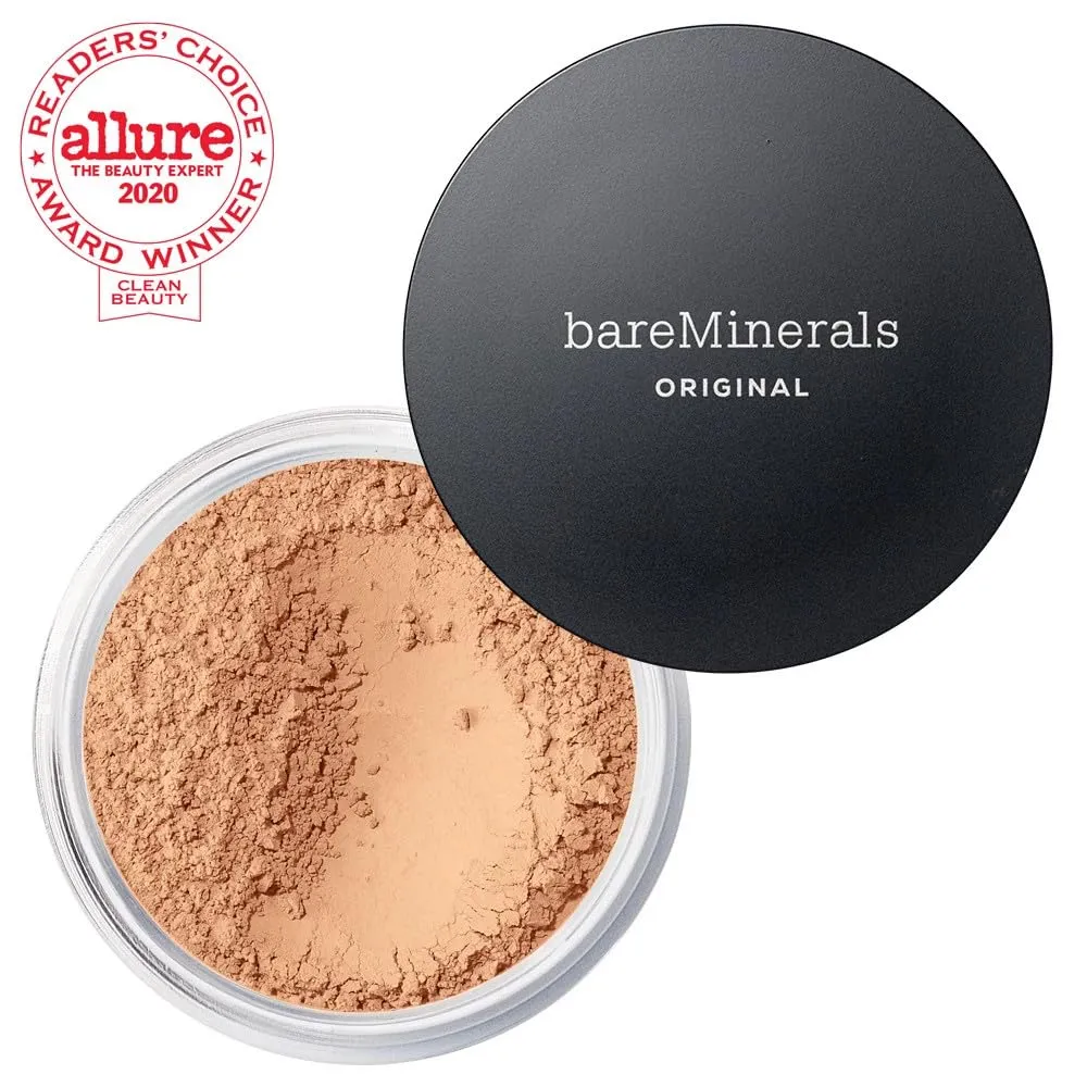 bareMinerals Original Loose Powder Foundation SPF 15, Lightweight Mineral Loose Powder Foundation Makeup, Buildable Coverage, Talc Free, Vegan