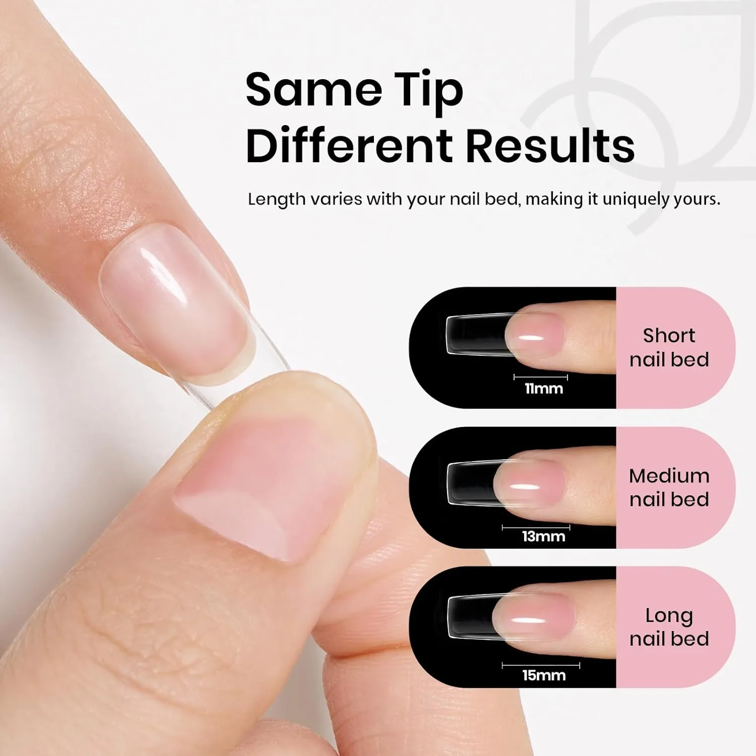 Beetles Gel Nail Kit Medium Square with Nail Dehydrator and Primer, 576Pcs Half Matte Etch-X Gel Nail Tips Solid Nail Glue Mini Nail Lamp Acrylic Nail Tips Easy DIY Nail Extension Set Gift for Women