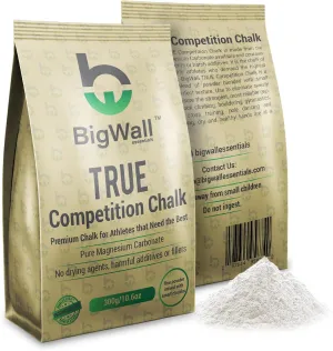 BigWall True Competition Chalk Powder 300g/10.6oz - Premium Grade for Enhanced Grip and Performance | 100% Pure Magnesium Carbonate | Perfect for Climbing, Weightlifting, Gymnastics | Long-Lasting