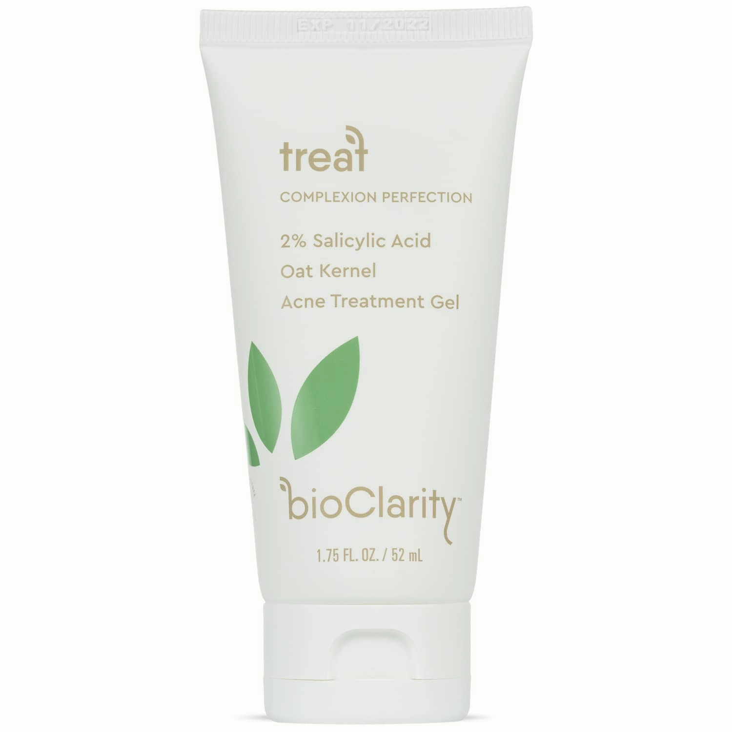 bioClarity Acne Treatment Gel | 2% Salicylic Acid   Moisturizing Oat Kernel | 100% Vegan, Clean Ingredients | 1.75 fl. oz.