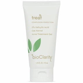 bioClarity Acne Treatment Gel | 2% Salicylic Acid   Moisturizing Oat Kernel | 100% Vegan, Clean Ingredients | 1.75 fl. oz.