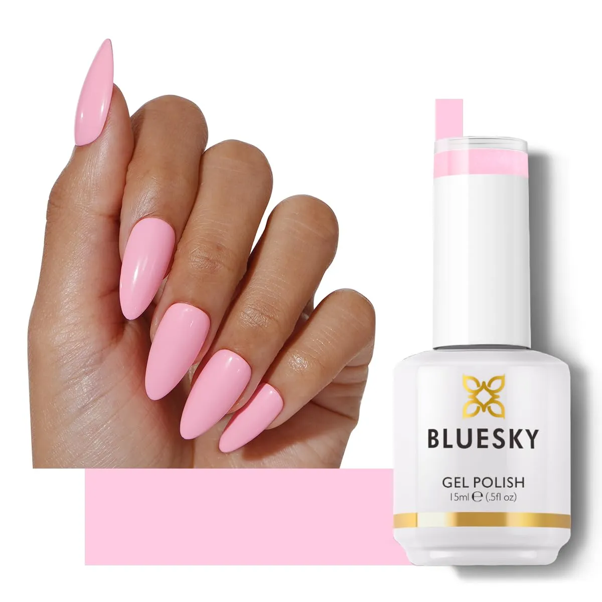 BLUESKY Pink Gel Polish - Pale Pink Almost Lilac Soak Off Gel Polish,Vegan,Long Lasting&Chip Resistant,Nail Art,DIY at home, Nail Lamp Needed,15ml,80562P/BLUSH BUNNY