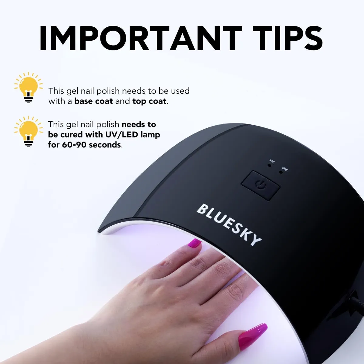 BLUESKY Pink Gel Polish - Pale Pink Almost Lilac Soak Off Gel Polish,Vegan,Long Lasting&Chip Resistant,Nail Art,DIY at home, Nail Lamp Needed,15ml,80562P/BLUSH BUNNY