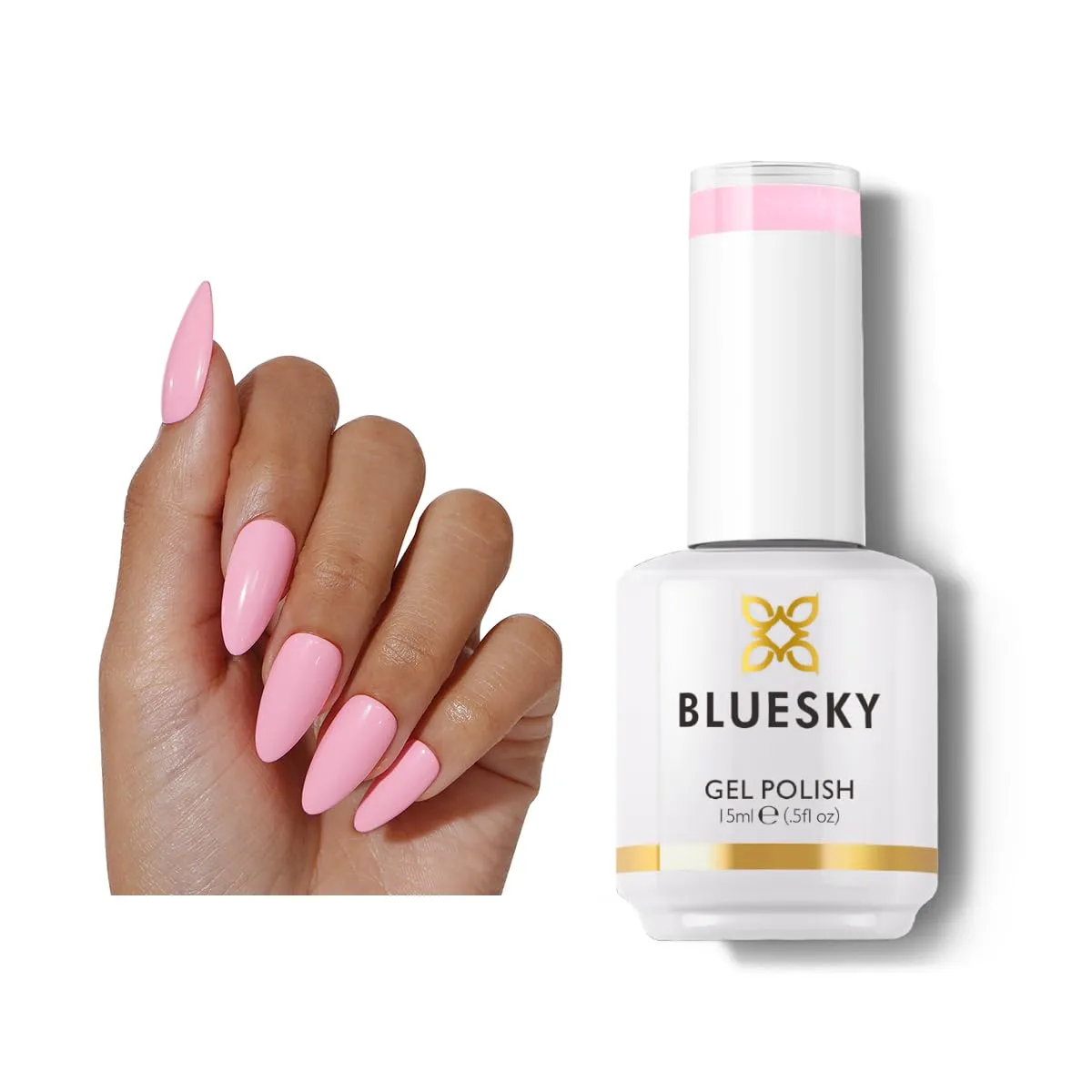 BLUESKY Pink Gel Polish - Pale Pink Almost Lilac Soak Off Gel Polish,Vegan,Long Lasting&Chip Resistant,Nail Art,DIY at home, Nail Lamp Needed,15ml,80562P/BLUSH BUNNY