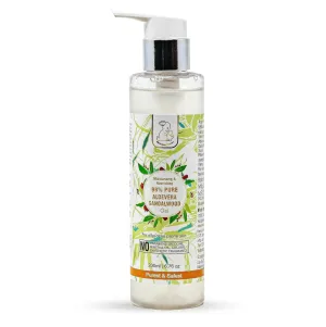 Blush Bunny Organics 99% Pure Aloe Vera Sandalwood Gel for All Type of Skins & Hairs 200ml / 6.76 oz