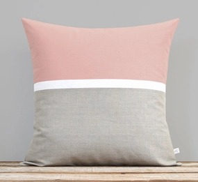 Blush Horizon Line Pillow