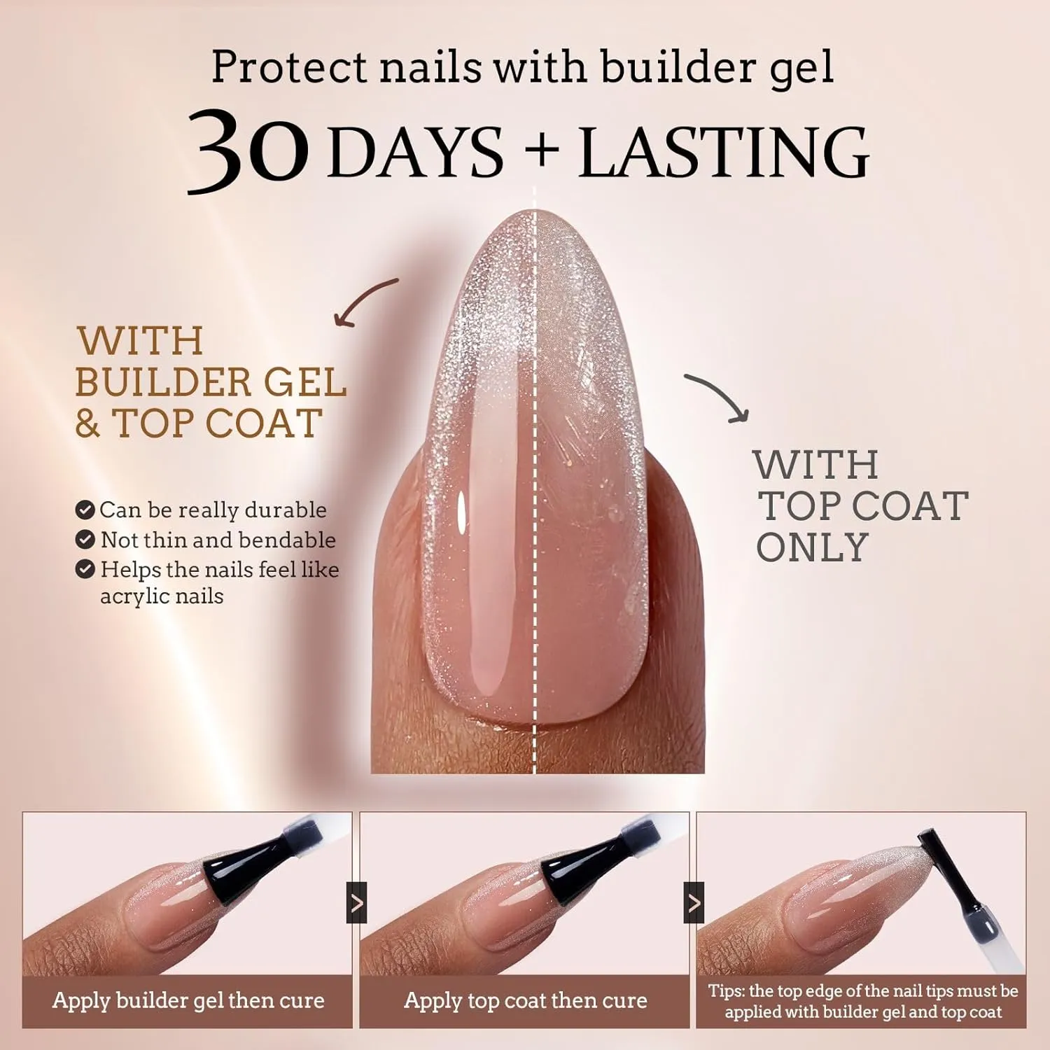 BTArtboxnails XCOATTIPS Press on Nails - Cat Eye Christmas Press on Nails, French Tip Nails Long Square Nail Tips, Soft Gel Nails False Nail, Soak Off Acrylic Fake Nails Extensions