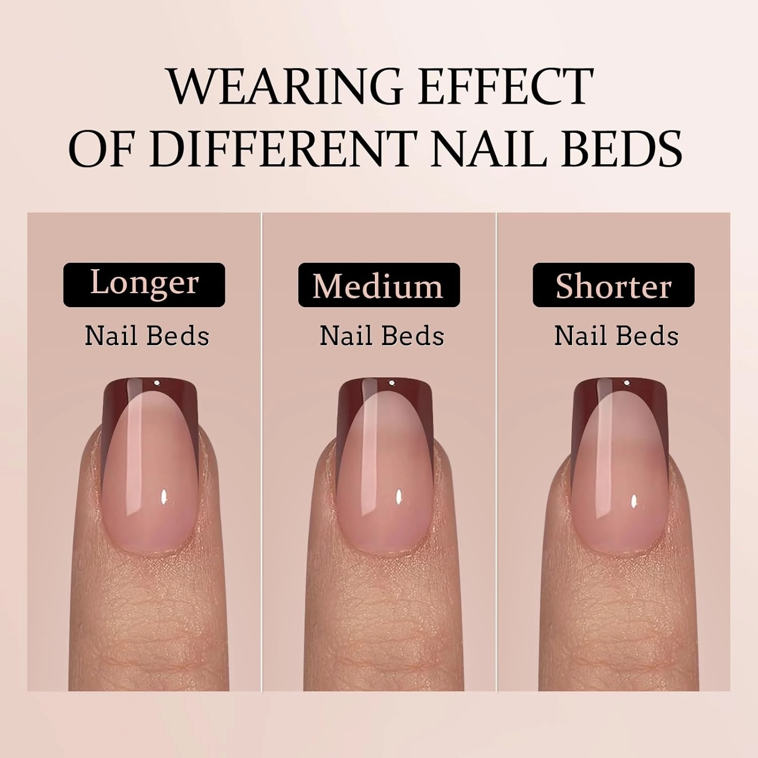 BTArtboxnails XCOATTIPS Press on Nails - French Tip Press on Nails, Fake Nails Short Square Nail Tips, Skin Tones Soft Gel Material Acrylic False Nails Gift for DIY at Home
