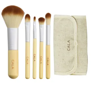 Cala Naturale travel bamboo brush set