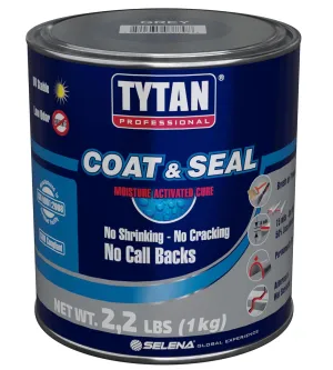 Coat & Seal Waterproof Sealant, Easy-to-Apply Paste, No Primer Required, Apply to Wet Surfaces, UV Resistant, No Cracking, Ideal for Gutters, Chimneys, Skylights, RVs, Roofs (1 qt)