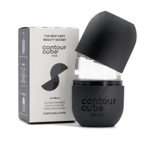 Contour Cube Original - Ice Roller for Sculpting & De-Puffing - Face Ice Roller & Massager with BPA-Free Silicone - Ice Mold for Face - Skin Care Tools for Daily Skincare (180ml) - Jet Black