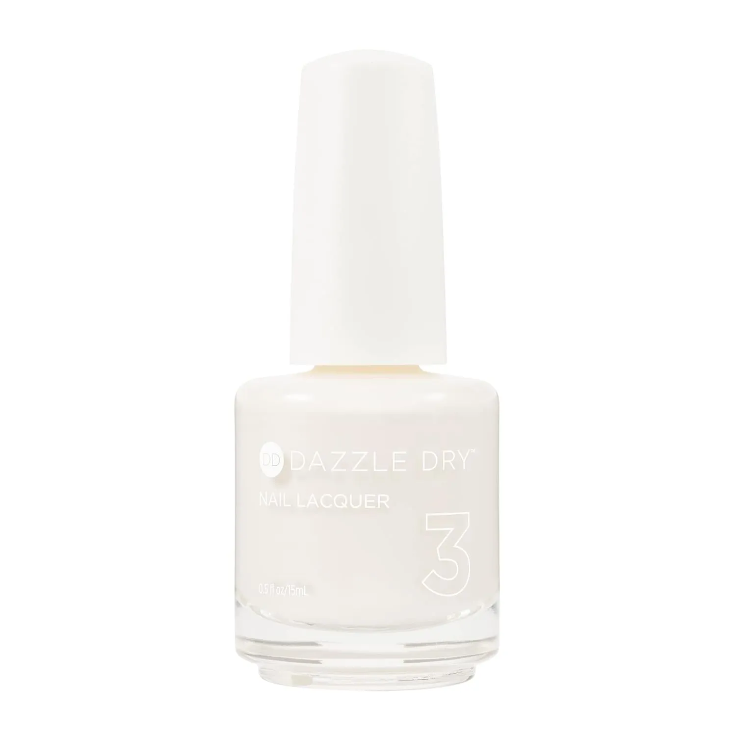 Dazzle Dry Nail Lacquer (Step 3) - At First Blush - A pale, subtle off-white. Full coverage cream. (0.5 fl oz)