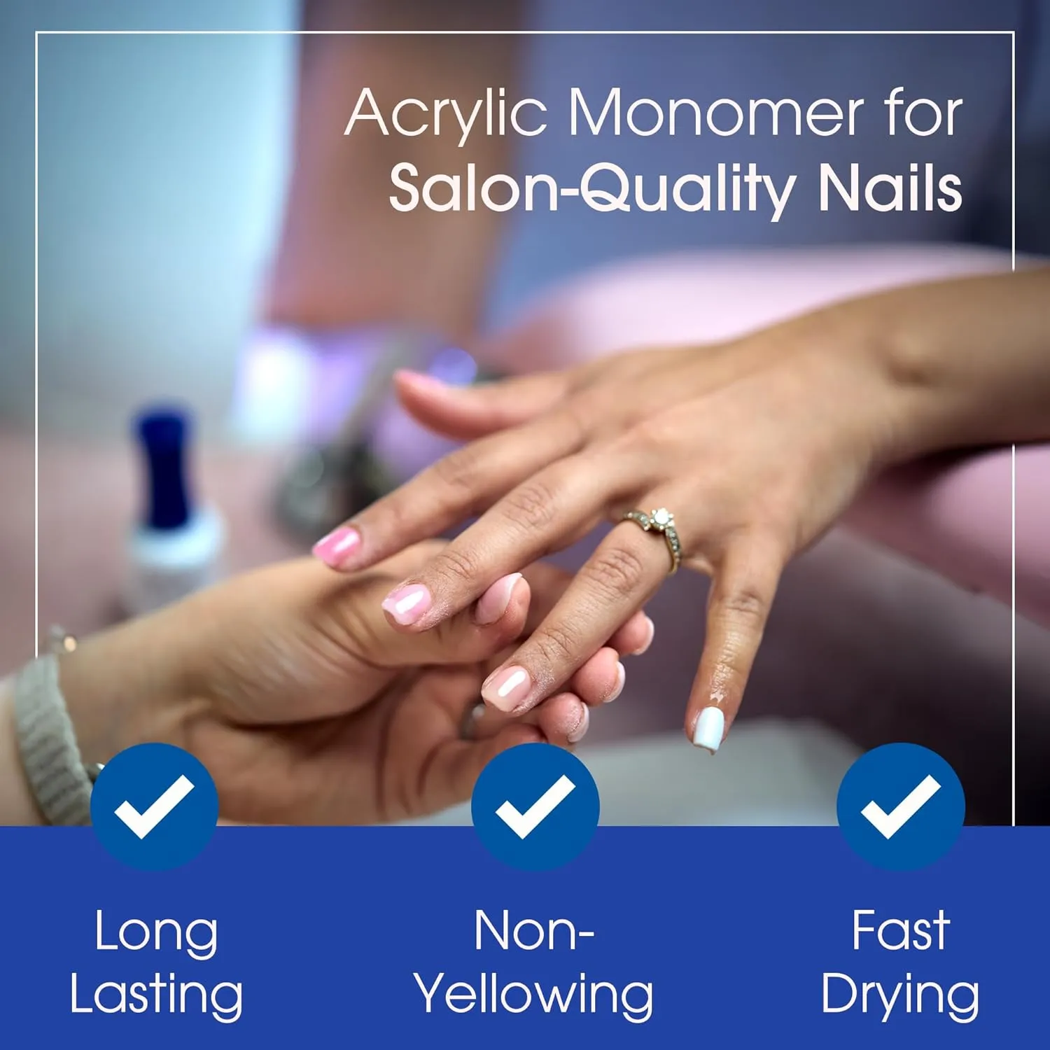 DeEnti Nomma Plus Professional Liquid Monomer, EMA Nail Liquid for Acrylic Powder, Non-Yellowing Monomer, 16oz Bottle, Professional Salon Quality Manicure and Pedicure Supplies