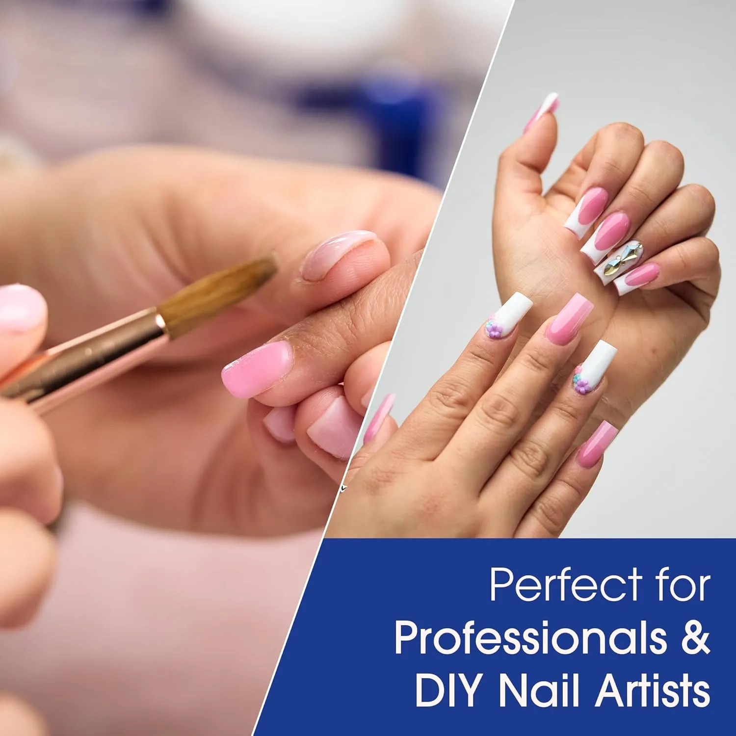 DeEnti Nomma Plus Professional Liquid Monomer, EMA Nail Liquid for Acrylic Powder, Non-Yellowing Monomer, 8oz Bottle, Professional Salon Quality Manicure and Pedicure Supplies