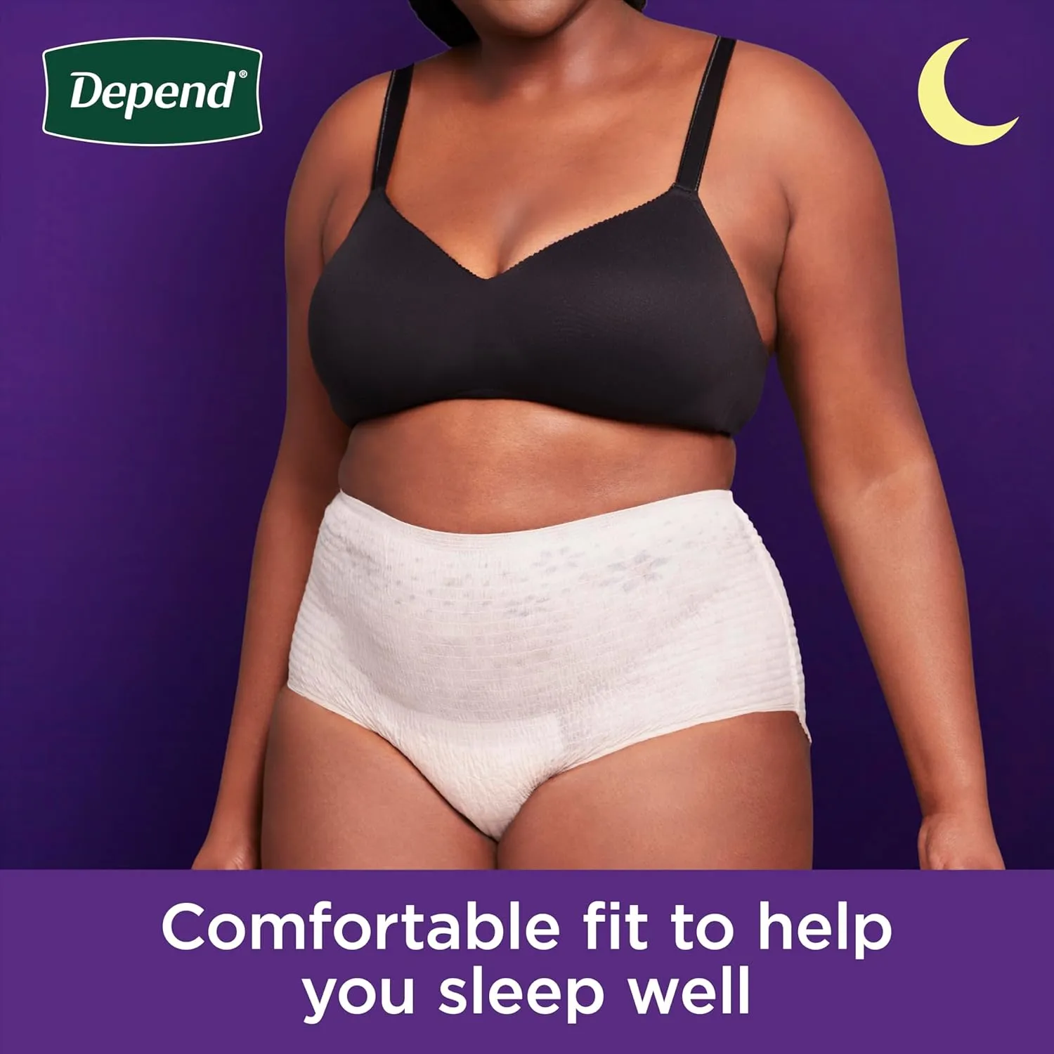 Depend Night Defense Adult Incontinence & Postpartum Bladder Leak Underwear for Women, Disposable, Overnight, Large, Blush, 72 Count, Packaging May Vary