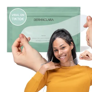 Dermaclara Neck Wrinkle Patches - Silicone Neck Patches for Wrinkles, Anti Aging and Tightening Overnight Skin Treatment for Women and Men, Anti-Wrinkle Pads, Reusable Up to 30 Times - 1 Patch