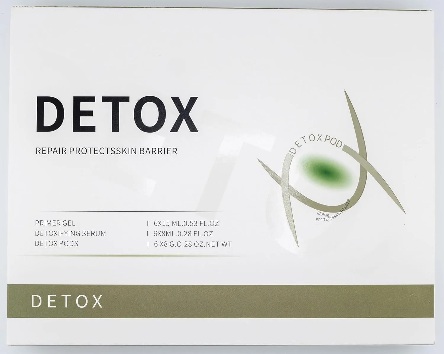 Detox - OxyGeneo Oxygen Facial CO2 Therapy Machine, Geneo Type Pods, Home Facial, 6 Pods   6 Primer Gel   6 Detoxifying Serum After Treatment (NEW FORMULA less foam)