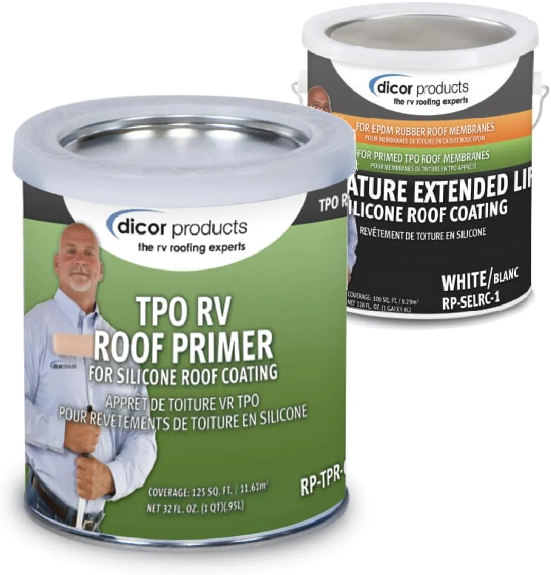 Dicor RP-TPR-Q TPO Roof Primer - 1 Quart | Adhesion Promoter for Silicone Coating