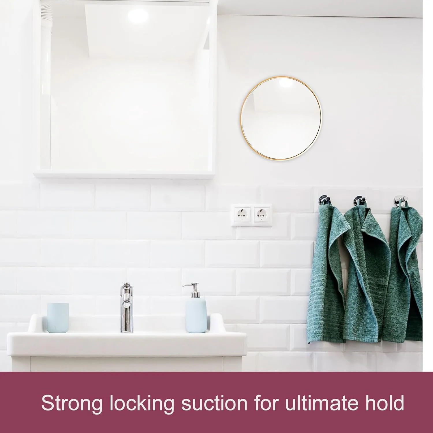 DOITOOL Magnifying Makeup Mirror with 3 Suction Cups,20x Magnifying Mirror Suction Cup Mirror Wall Mounting Mirror Travel Mirror for Shaving Beauty Bathroom