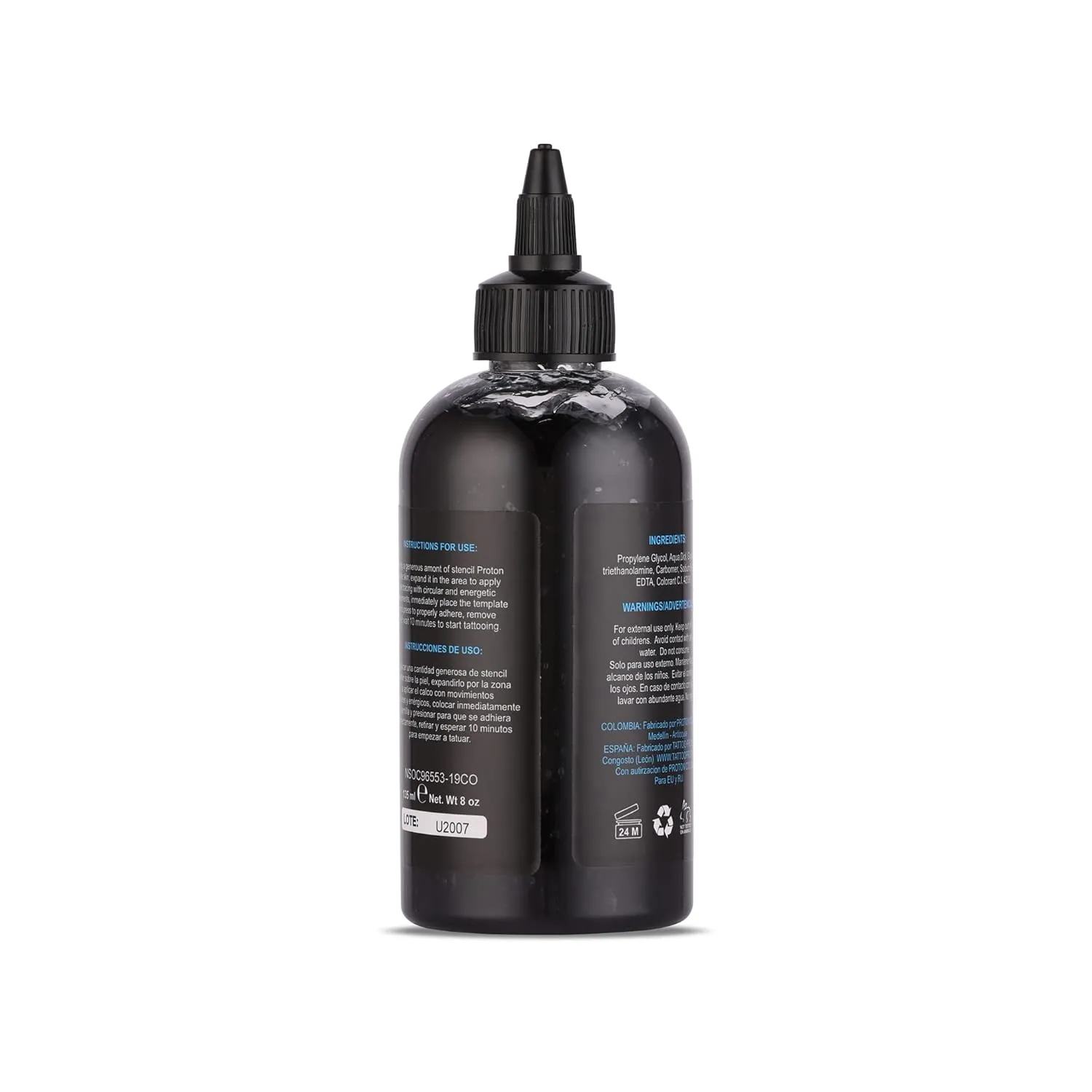 Dynamic Color Co- Proton Tattoo Stencil Primer Gel - Black, 8oz