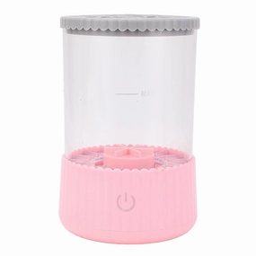 Electric Makeup Brush Cleaner Automatic Gentle Cleaning Large Capacity User Friendly for Various Brushes and Sizes (Roseate)