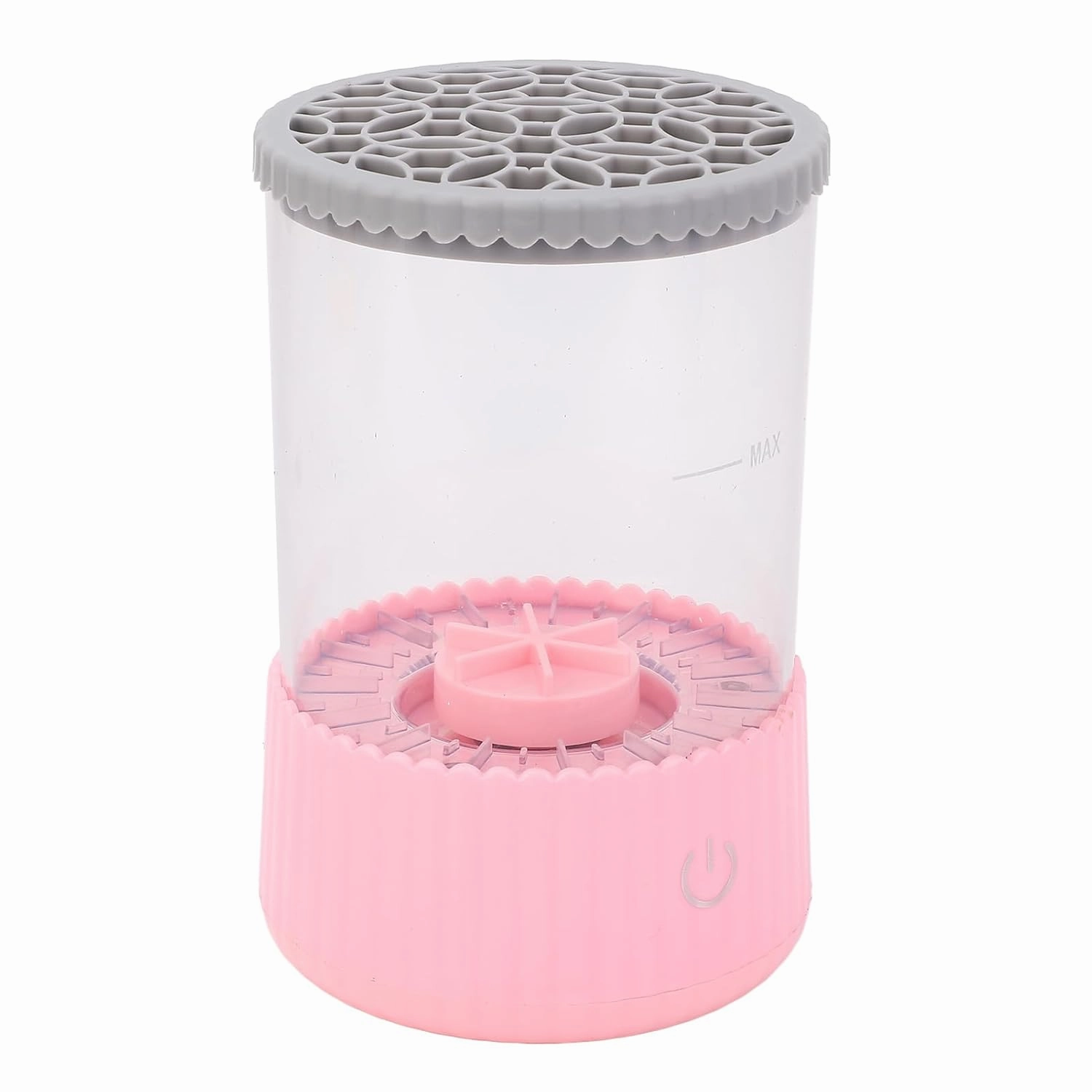 Electric Makeup Brush Cleaner, USB Plug in 7000rpm Makeup Brush Cleaner and Dryer. Innovative transparent design for thorough cleaning. Cleans multiple brushes at once. (Pink)