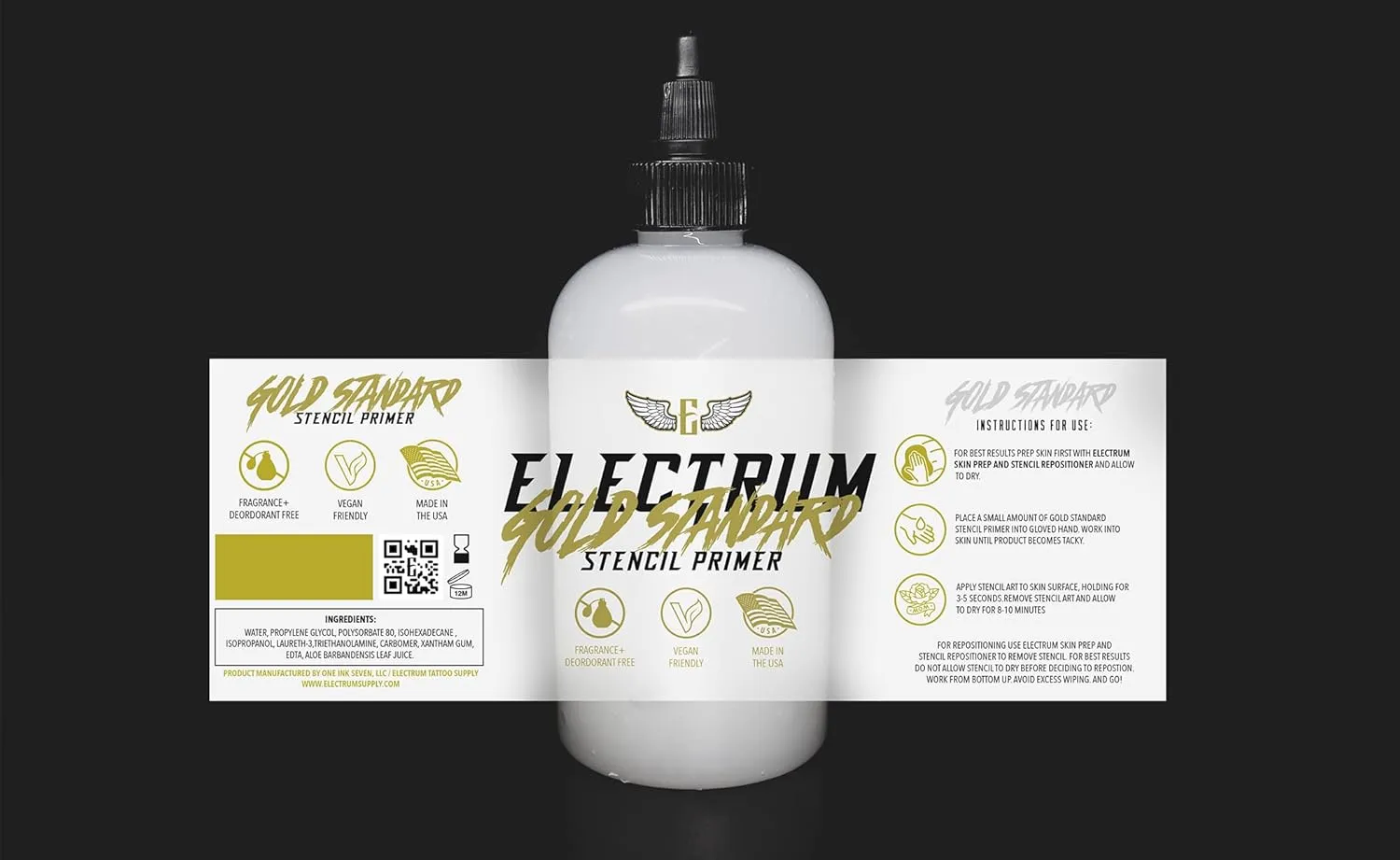 Electrum Tattoo Stencil Gel Solution Premium Transfer Gel 8 oz (Stencil Lotion)