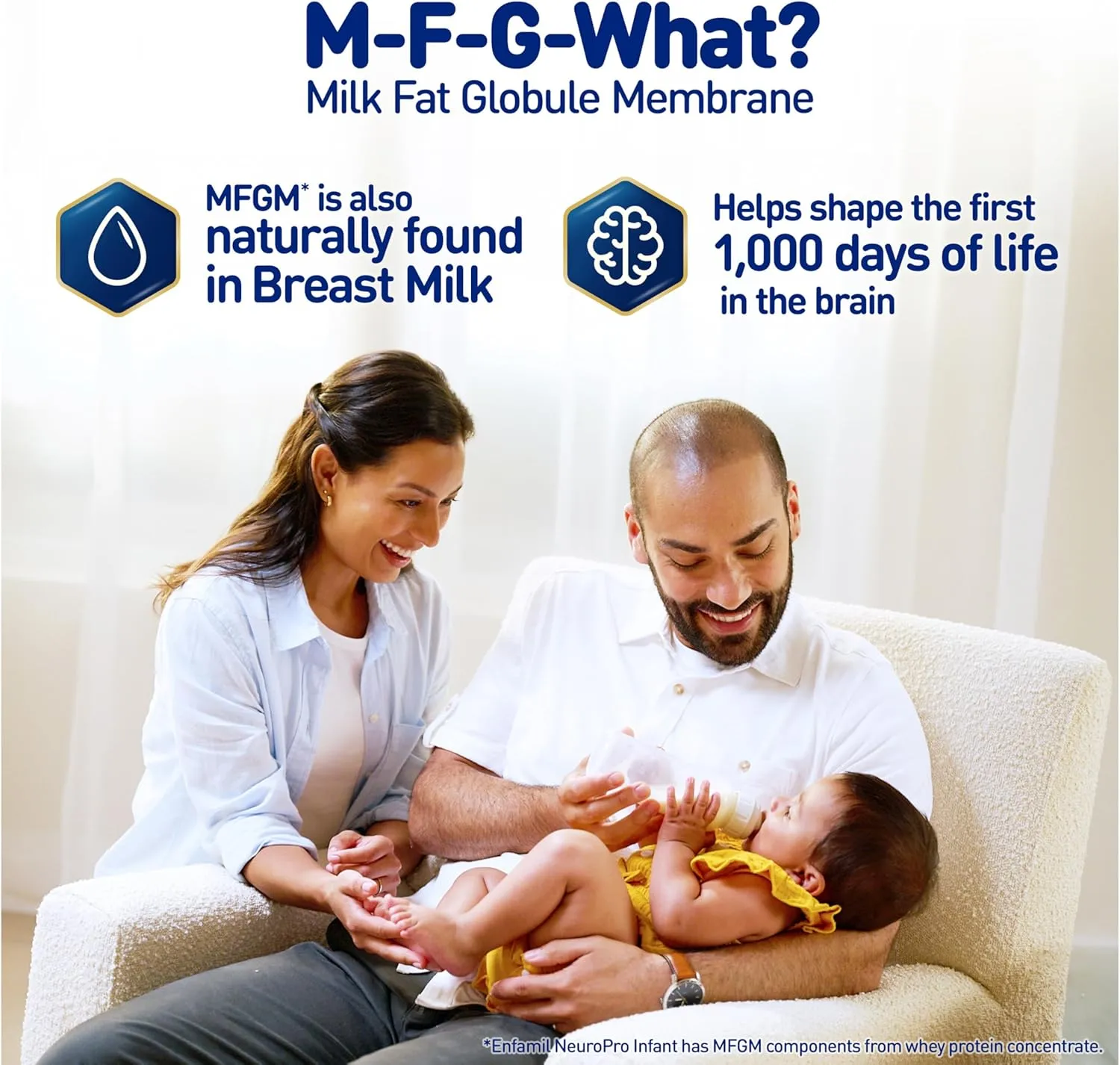 Enfamil NeuroPro Baby Formula, MFGM* 5-Year Benefit, Expert-Recommended Brain-Building Omega-3 DHA, Exclusive Immune Supporting HuMO6 Blend, Infant Formula Powder, Baby Milk, 36.4 Oz (Pack of 4)