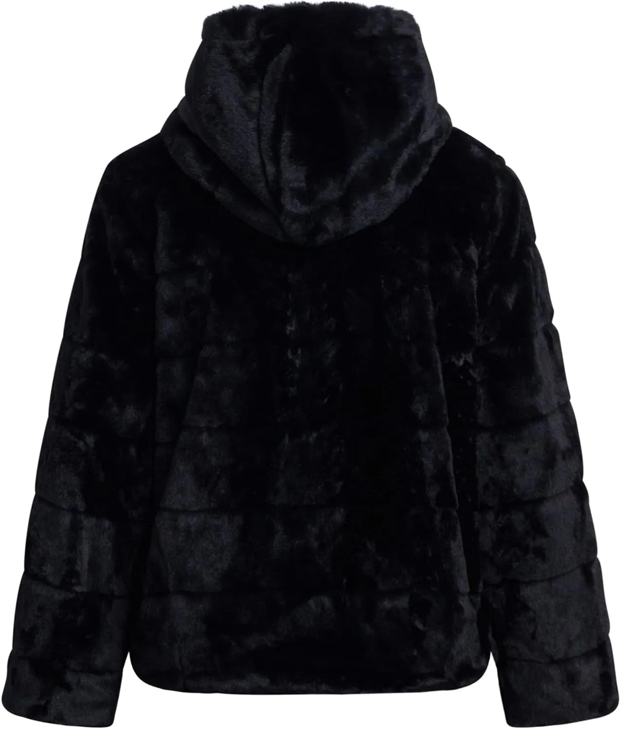 Faux Fur Jacket - Plush Sherpa Teddy Coat with Hood (Size: 7-16)
