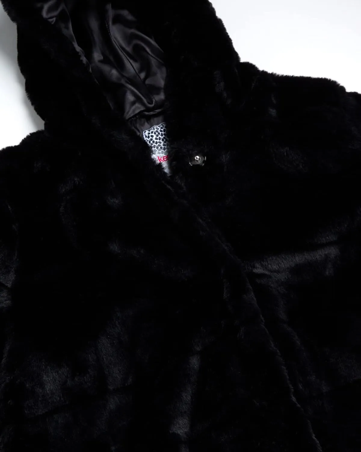 Faux Fur Jacket - Plush Sherpa Teddy Coat with Hood (Size: 7-16)