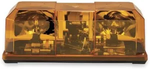 Federal Signal 451112-02 HighLighter Halogen Mini-Lightbar, Class 1, CAC Title 13, Permanent Mount with Amber Dome