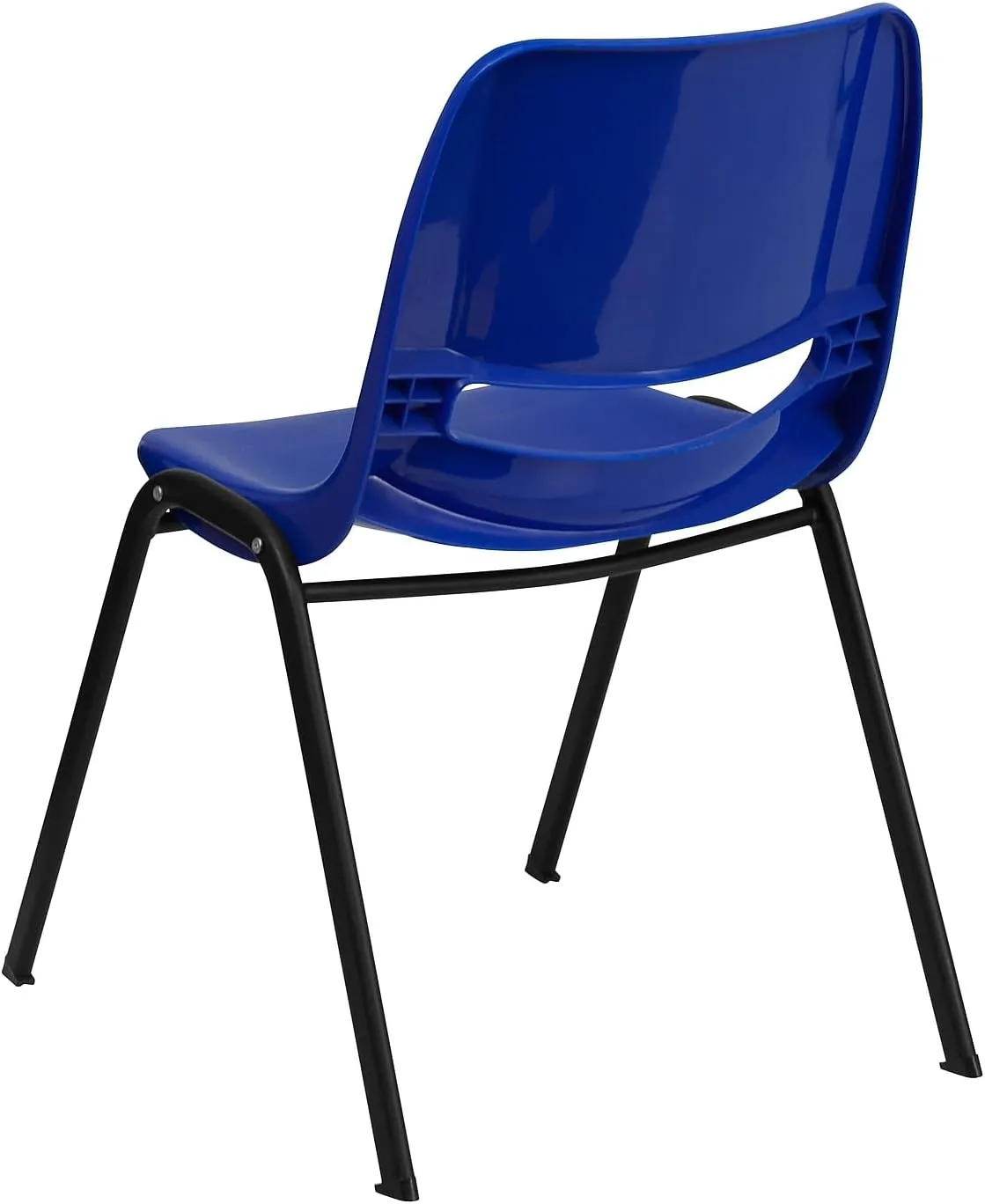 Flash Furniture 5 Pack HERCULES Series 440 lb. Capacity Kid's Navy Ergonomic Shell Stack Chair with Black Frame and 14" Seat Height