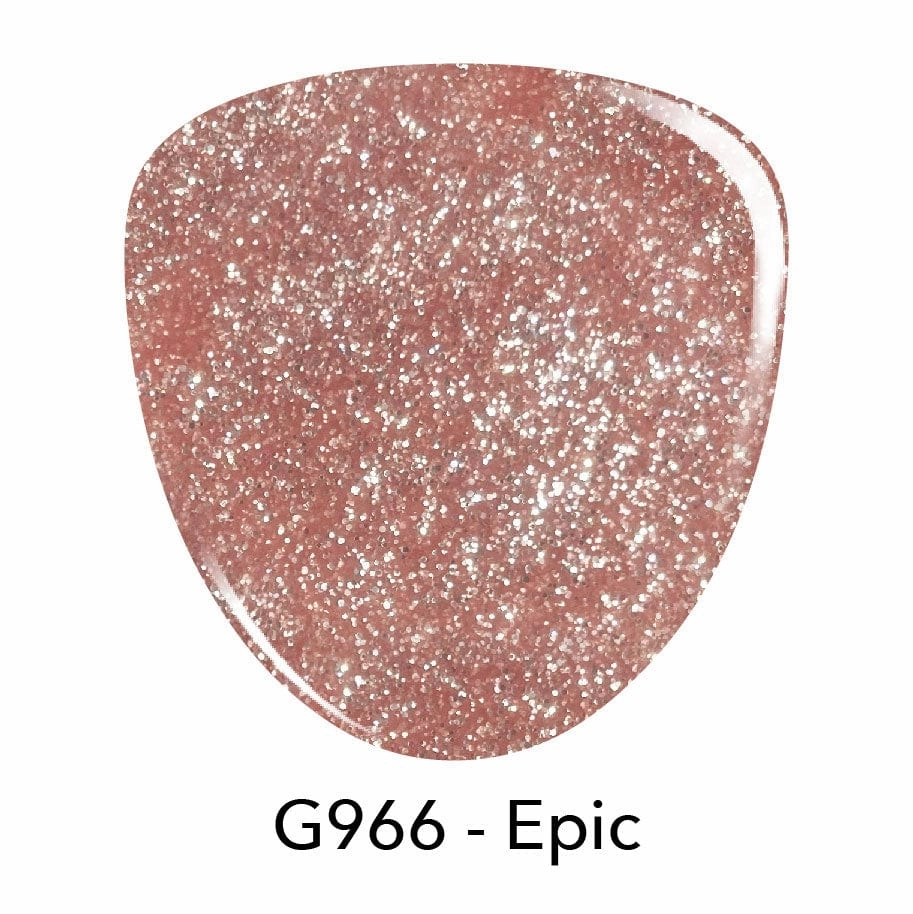 G966 Epic Nude Glitter Gel Polish