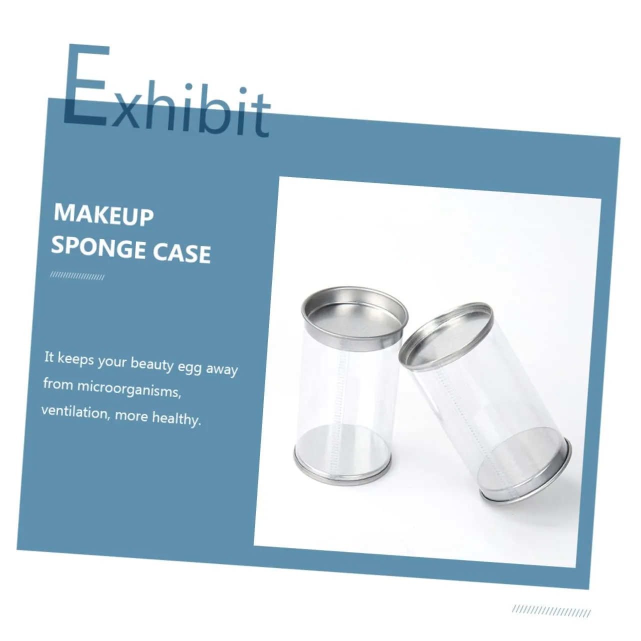 GALPADA 12pcs Portable Makeup Sponge Holder Transparent Cosmetic Container for Easy Storage Travel Breathable Design Moisture-resistant for Beauty Sponges Powder