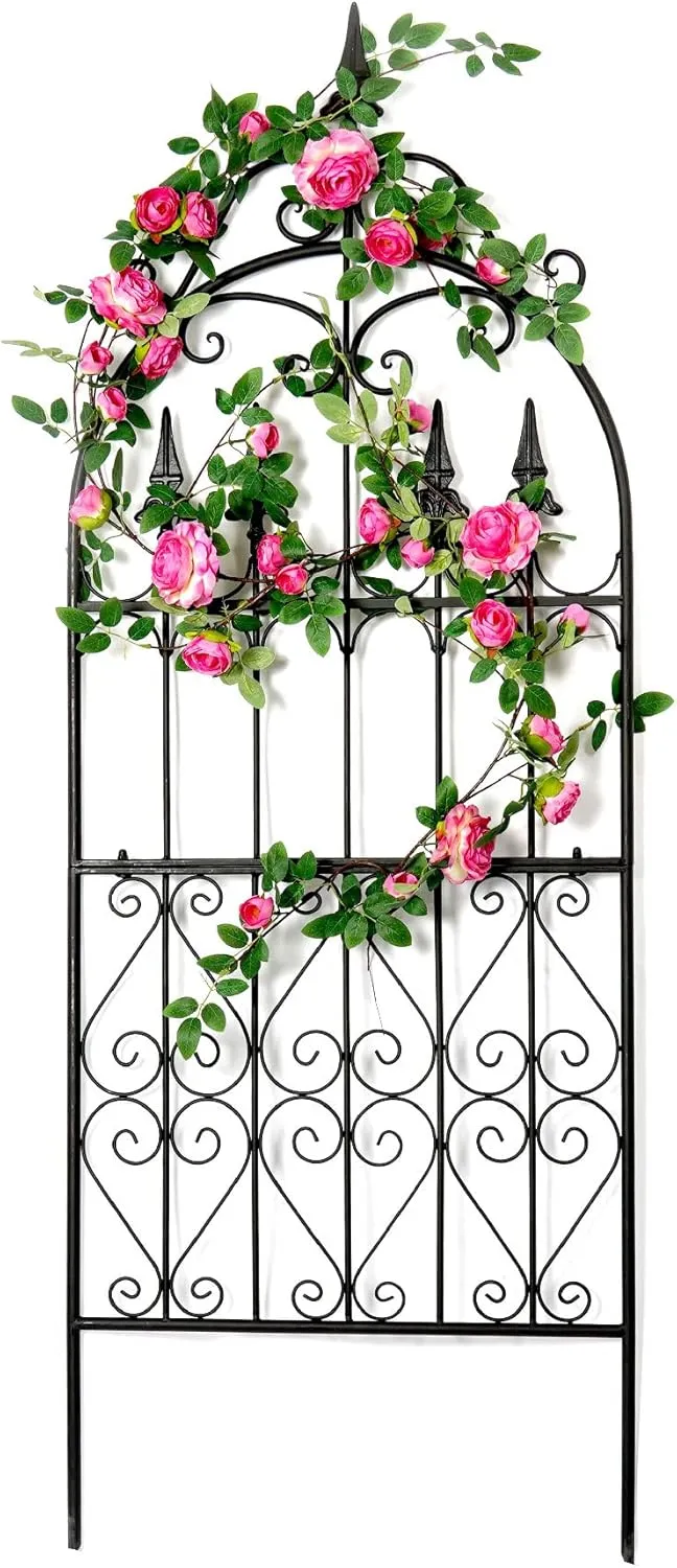 Garden Trellis 60” x 21.7” for Climbing Plants 5FT Metal Iron Wire Vine Flower Trellises for Outdoor Climbing Plants Support