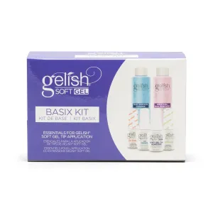 Gelish Soft Gel Mini Basix Kit Start Up Set, Soft Gel Tips, Nail Tips, Nail Kit, Polish Prep, Long-Lasting Salon-Quality Manicure at Home.