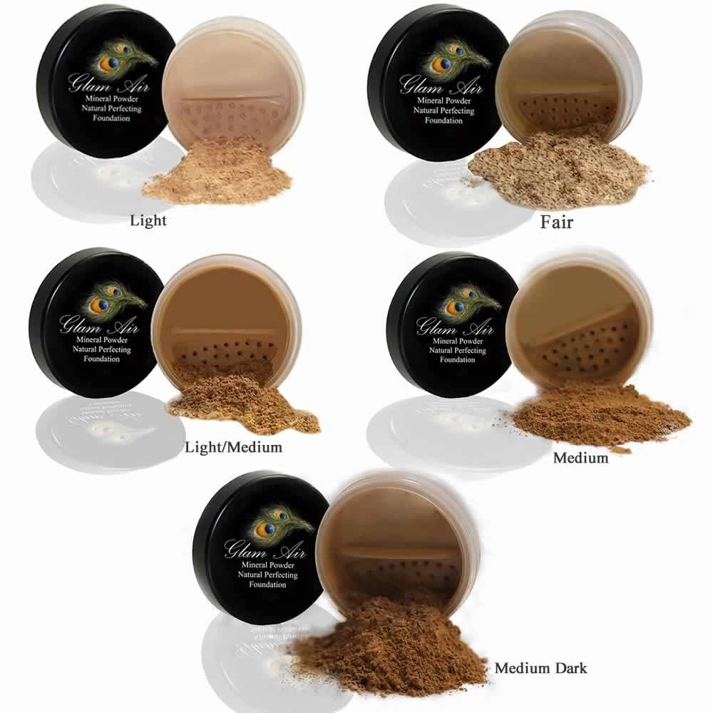 Glam Air Mineral Foundation, Natural Perfection Powder Foundation Compare with Bare Minerals and MAC Mineralize (DARK)