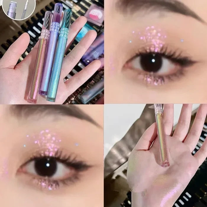 Glitter Highlighter Liquid Eyeshadow Pearlescent Brighten Lying Silkworm Waterproof Diamond Polarized Eyeshadow Makeup Cosmetic