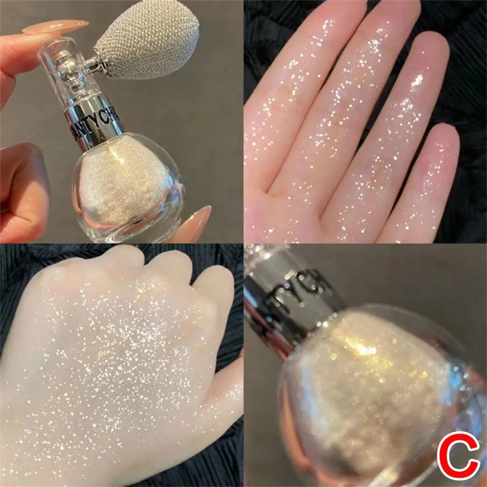 Glitter Spray Highlighter Powder Diamond High Gloss Air Bag Powder Fragrance Shiny High Light Glitter Face Body Makeup Cosmetics